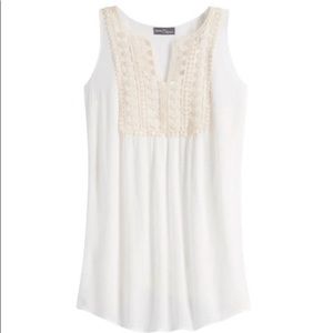 Stitch Fix Market & Spruce Nova Crochet Detail Tunic Tank